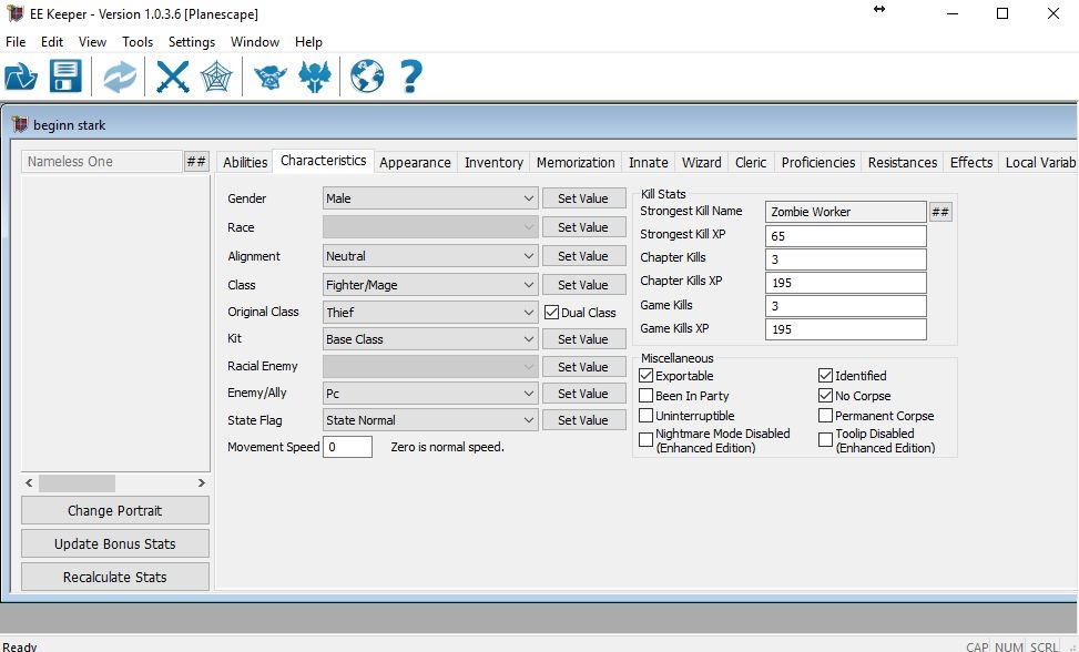 Edit Keeper Settings