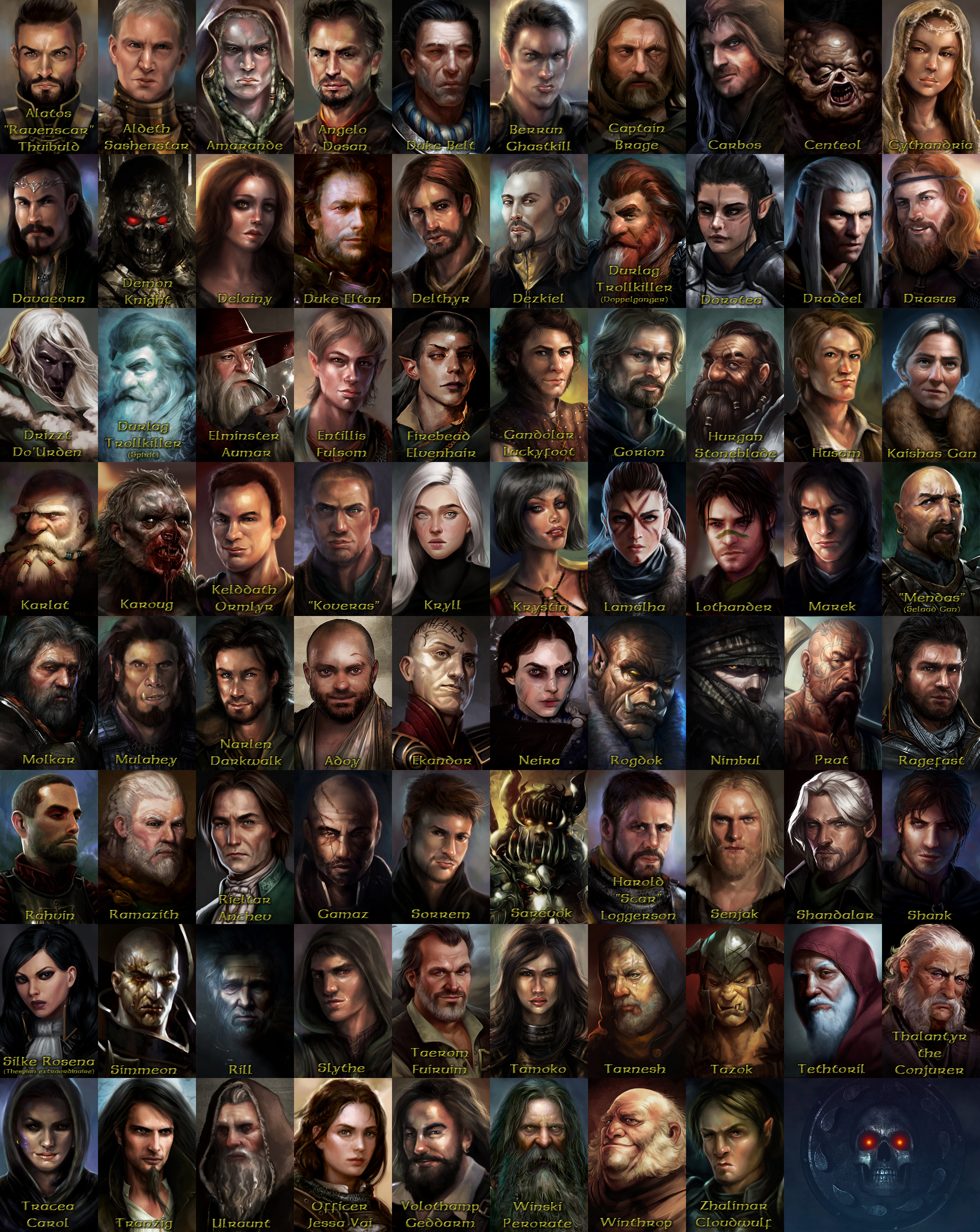 Baldur's gate portrait packs